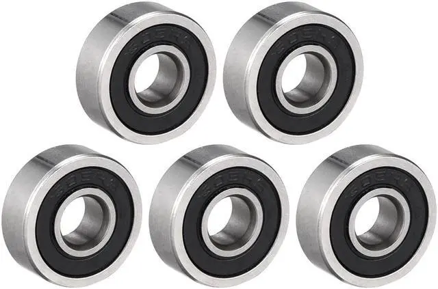 Main image of 5pcs Deep Groove Ball Bearing 605RS Single Sealed, 5mm x 14mm x 5mm Chrome Steel