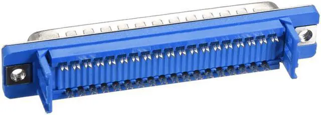 Alt view image 2 of 4 - IDC D-Sub Ribbon Cable Connector 37-pin 2-row Male Plug IDC Crimp Port Terminal Breakout for Flat Ribbon Cable Blue