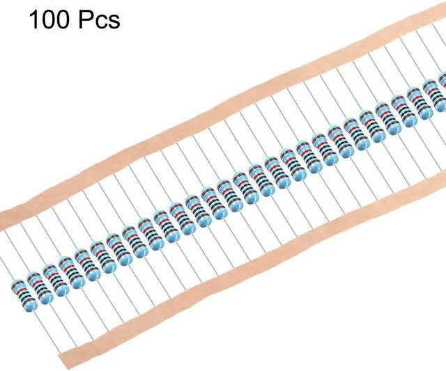 Alt view image 3 of 4 - 1/2W 10KOhm Metal Film Resistors 0.5W 1% Tolerances 5 Color Bands 100Pcs