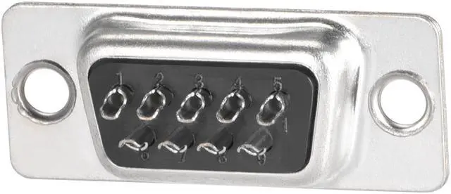 Alt view image 3 of 4 - D-sub Connector DB9 Female Socket 9-pin 2-row Port Terminal Breakout for Mechanical Equipment CNC Computers Black Pack of 20
