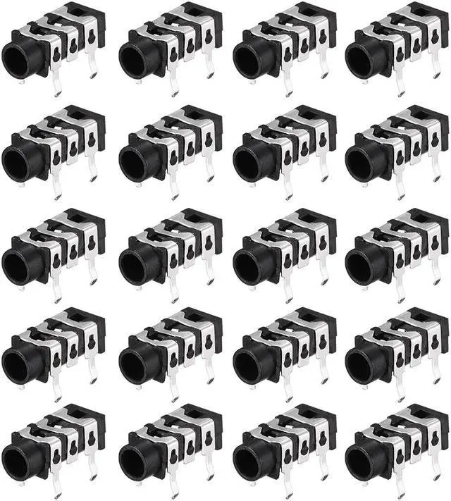 Main image of 3.5 mm Audio Jack Connector PCB Mount Female Socket 5 Pin PJ-313 20pcs