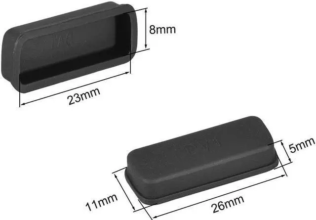 Alt view image 2 of 4 - Silicone DVI Video Port Anti-Dust Stopper Cap Cover Black 10pcs