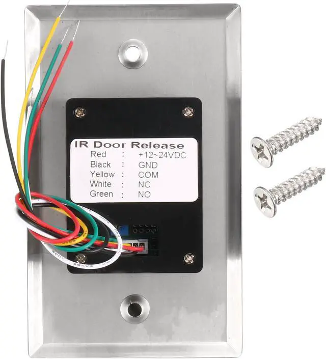 Alt view image 3 of 5 - IR No Touch Door Release Exit Button NO/NC/COM Sensor Switch w LED Indicator for Access Control 115mmx70mm Panel 12V 3A