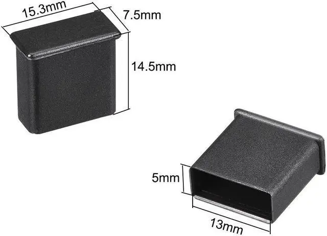 Alt view image 2 of 4 - Silicone USB 2.0 Anti-Dust Stopper Cap Cover Black 10pcs