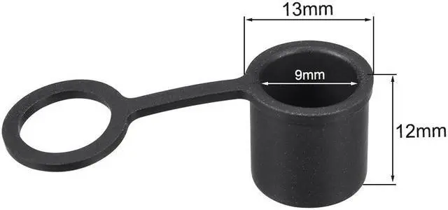 Alt view image 2 of 4 - Silicone RCA Anti-Dust Stopper Cap Cover for Female Jack Black 10pcs