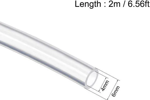 Alt view image 2 of 3 - Silicone Tubing 4mm ID X 6mm OD 6.56ft 2m Flexible Silicon Rubber Tube Air Hose Pipe for Pump Transfer Clear