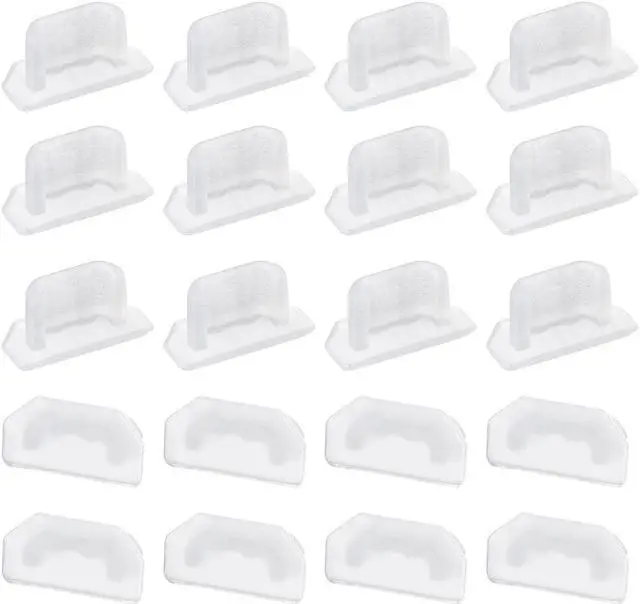 Main image of Silicone Micro USB Anti-Dust Stopper Cap Cover Clear 20pcs