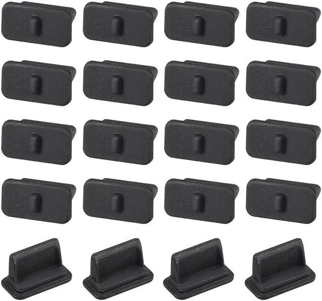 Main image of Silicone A3 USB Anti-Dust Stopper Cap Cover Black 20pcs