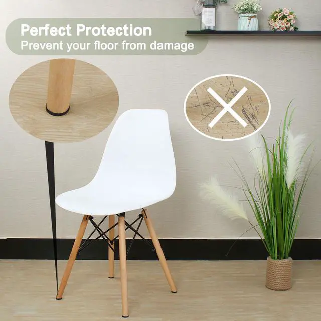 Alt view image 3 of 7 - 50pcs Furniture Felt Pads Round 1 1/8" Self-stick Non-slip Anti-scratch Pads for Sofa Cabinet Chair Feet Floor Protector Black
