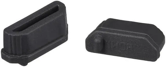 Alt view image 3 of 4 - Silicone TV Male Port Anti-Dust Stopper Cap Cover Black 10pcs