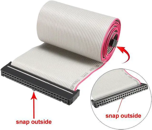 Alt view image 3 of 4 - IDC 50 Pins Wire Flat Gray Ribbon Cable 66cm 2.54mm Pitch 1pcs