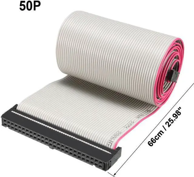 Alt view image 2 of 4 - IDC 50 Pins Wire Flat Gray Ribbon Cable 66cm 2.54mm Pitch 1pcs