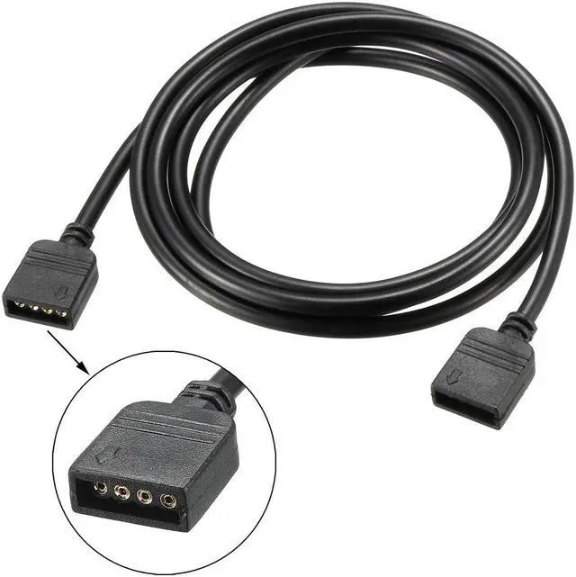 Alt view image 3 of 3 - RGB Splitter Cable Female to Female 4 Pin Extension Connector Cord Wire for 5050 3528 LED Light Strips 1M Length 2Pcs