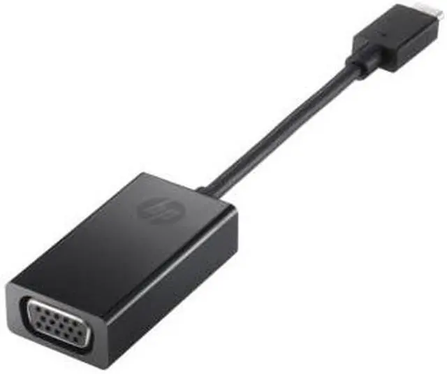 Alt view image 3 of 8 - HP - External video adapter - USB-C - VGA - black USB-C to VGA Adapter