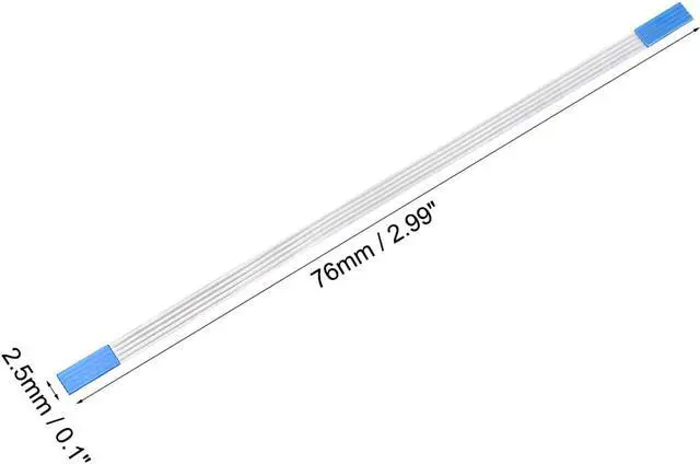 Alt view image 3 of 4 - Flexible Flat Cable, 4 Pins 0.5mm Pitch 76mm FPC FFC Flexible Ribbon Cable for LCD TV Car Audio DVD Player Laptop 10Pcs (A Type)