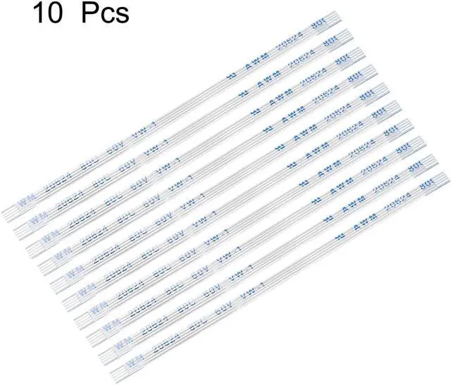 Alt view image 2 of 4 - Flexible Flat Cable, 4 Pins 0.5mm Pitch 76mm FPC FFC Flexible Ribbon Cable for LCD TV Car Audio DVD Player Laptop 10Pcs (A Type)
