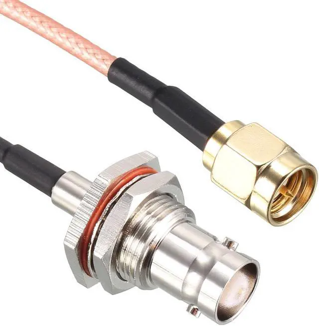 Alt view image 3 of 4 - SMA Male to BNC Female Bulkhead RF Coaxial Cable RG316 Coax Cable 8 Inch 2pcs
