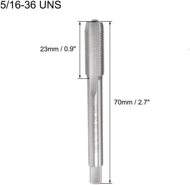 Alt view image 2 of 5 - Machine Tap 5/16-36 UNS Thread 2B Class 3 Flutes High Speed Steel