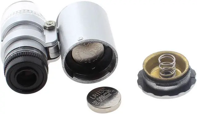 Alt view image 5 of 7 - LED Light Currency Detecting Jeweler Magnifier Pocket Loupe Microscope 60X