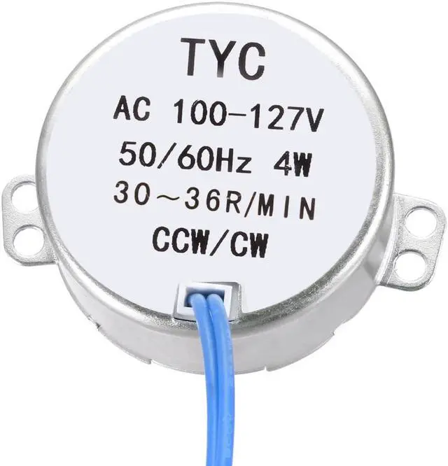 Alt view image 2 of 4 - Synchronous Motor AC 100-127V 30-36RMP 50-60Hz 4W Double Flat Shaft CW/CCW