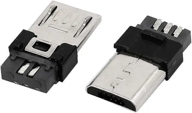 Alt view image 3 of 3 - DIY Mini USB 5 Terminal Type Male Connector Silver Tone 15pcs