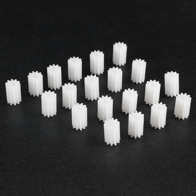 Alt view image 3 of 3 - 20 Pcs 102A Plastic Gear Accessories 9mm OD with 10 Teeth for DIY Car Robot Motors