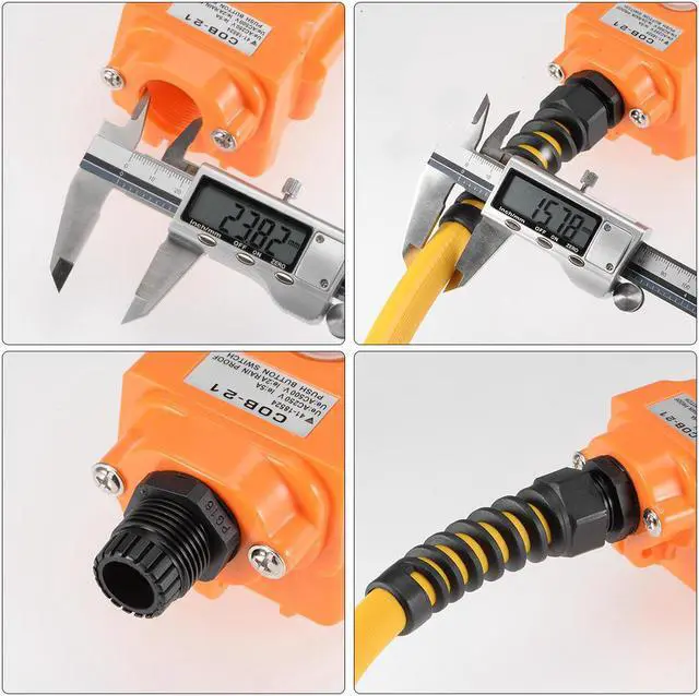 Alt view image 4 of 4 - 4Pcs PG7 Cable Gland Black Waterproof Plastic Joint with Strain Relief for 3mm-6.5mm Dia Wire