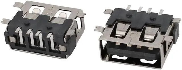 Alt view image 2 of 3 - USB Female Type-A 2.0 Jack 4-Terminal 180 Degree PCB Socket Connector 5pcs