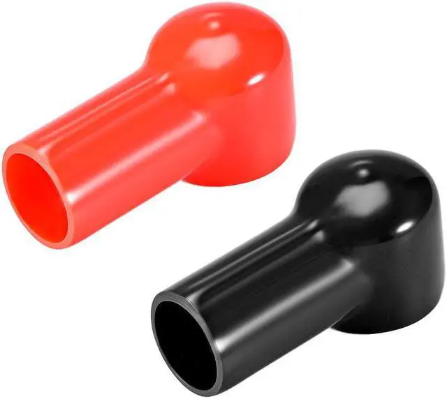 Main image of Battery Terminal Insulating Rubber Protector Covers for 20mm Terminal 15mm Cable Red Black 1 Pair