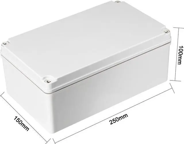 Alt view image 4 of 4 - 250*150*100mm Electronic ABS Plastic DIY Junction Box Enclosure Case Gray