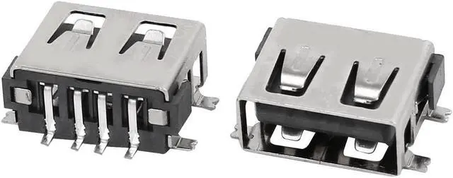 Alt view image 3 of 3 - USB Female Type-A 2.0 Jack 4-Terminal 180 Degree PCB Socket Connector 5pcs