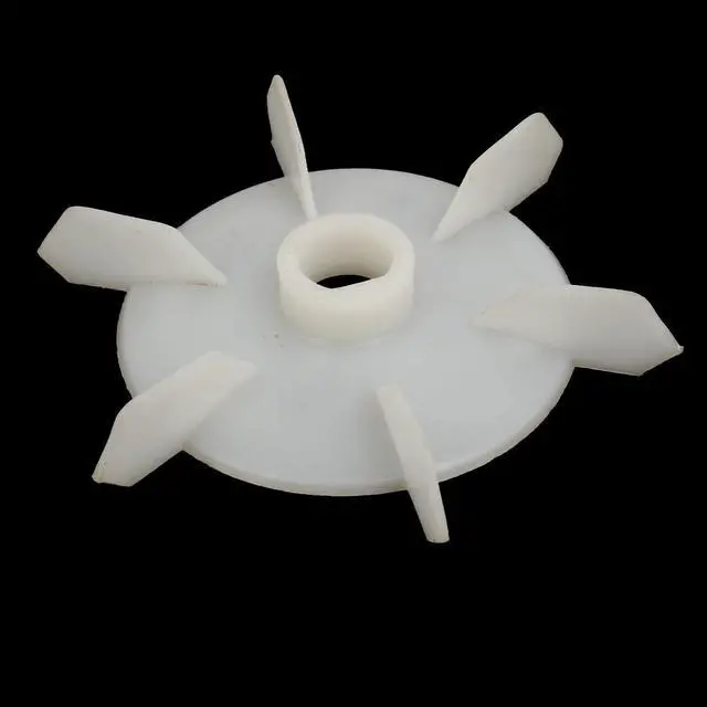 Alt view image 3 of 3 - Spare Part 20mm Inner Diameter 6 Vanes Impeller Plastic Motor Fan Vane Wheel