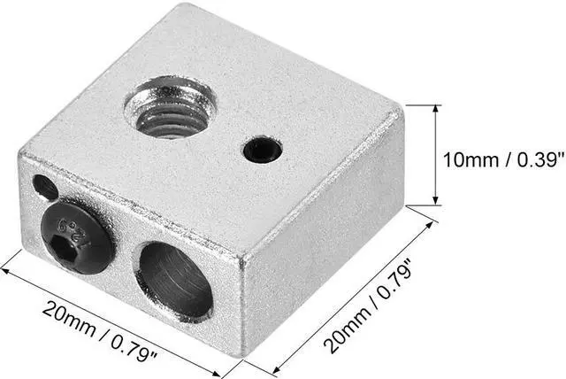 Alt view image 2 of 4 - Aluminum Heater Block, Specialized for MK7 MK8 M6 1.75mm Filament 5pcs