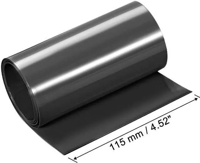 Alt view image 2 of 4 - Heat Shrink Tube 115mm Flat Width Wrap for Dual Layer 18650 1 Meter Black