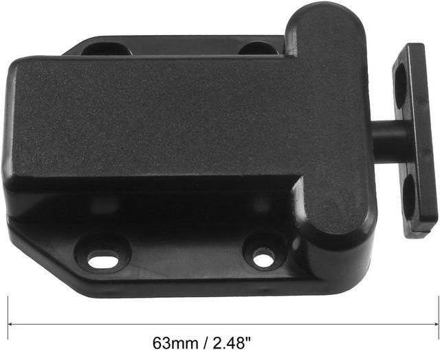 Alt view image 2 of 7 - Push Open Latch Lock Touch Catch for Bedroom Cabinet Cupboard Drawer Black 2Pcs