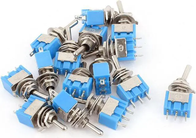 Main image of AC 125V 6A SPDT ON-ON 2 Positions 3 Pin Latching Micro Toggle Switch 15 Pcs