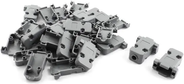 Alt view image 3 of 4 - Gray DB9 9 Pins Female Connector Hood Cover Protection Cap 15 Pcs