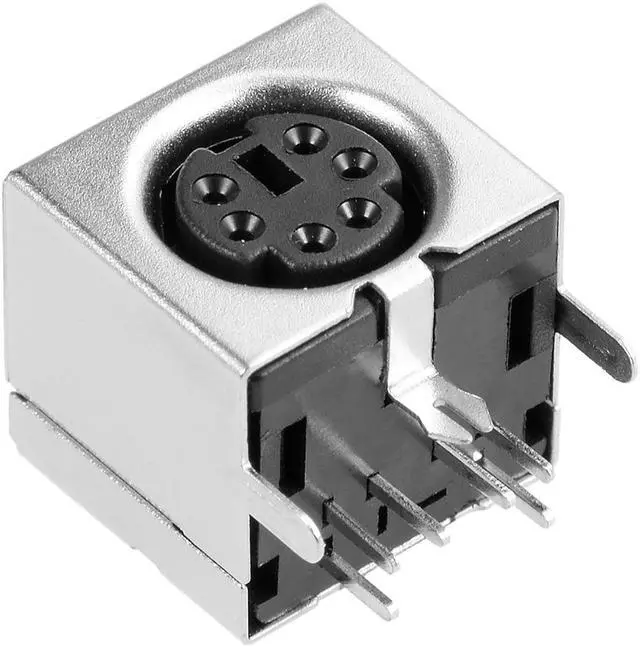 Alt view image 4 of 4 - S-video PCB Mount 6 Pin Mini Din Socket Audio Video Connector Black 10Pcs