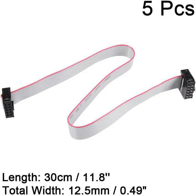 Alt view image 6 of 7 - IDC 10 Pins Connector Flat Ribbon Cable Female Connector Length 30cm 2.54mm Pitch,5pcs