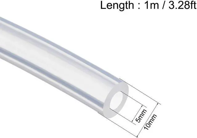 Alt view image 2 of 3 - Silicone Tubing 5mm ID X 10mm OD 3.28ft 1m Flexible Silicon Rubber Tube Air Hose Pipe for Pump Transfer Clear