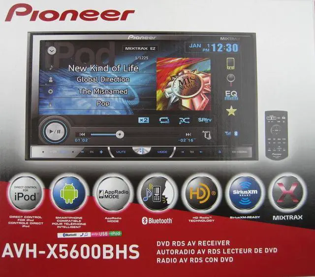 Main image of Pioneer AVH-X5600BHS Double DIN Car DVD/CD/USB Bluetooth Receiver 7" Monitor