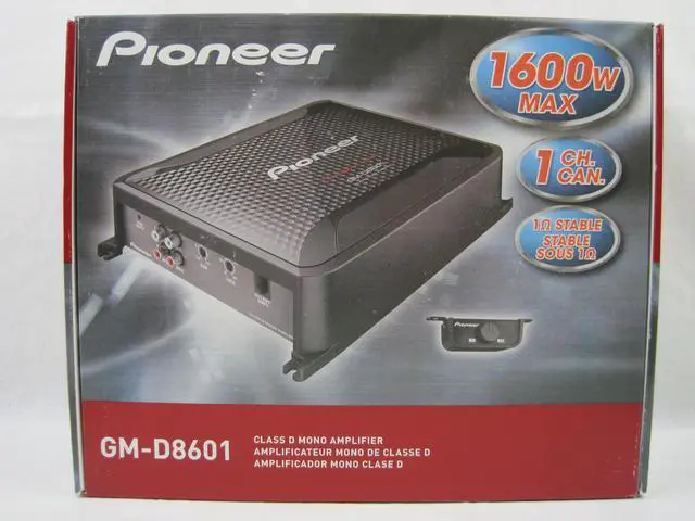 Alt view image 11 of 20 - New Pioneer Gmd8601 1600W Car Audio Mono Amplifier Amp With Bass Knob 1600 Watt