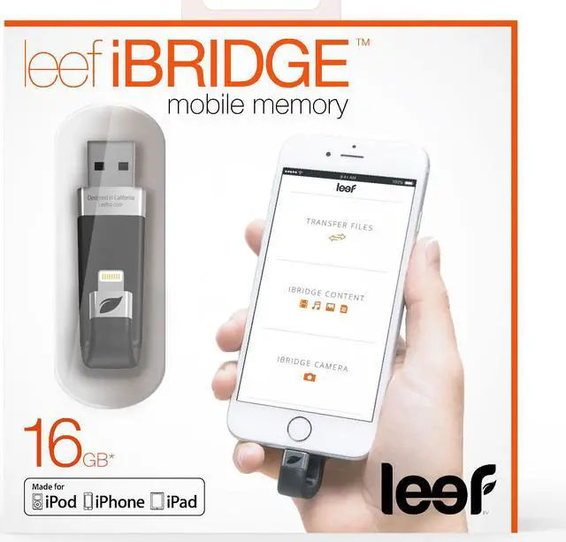 Alt view image 6 of 11 - Leef iBridge 16GB Mobile Memory iOS USB Flash Drive with Lightning Connector for Apple (Black)