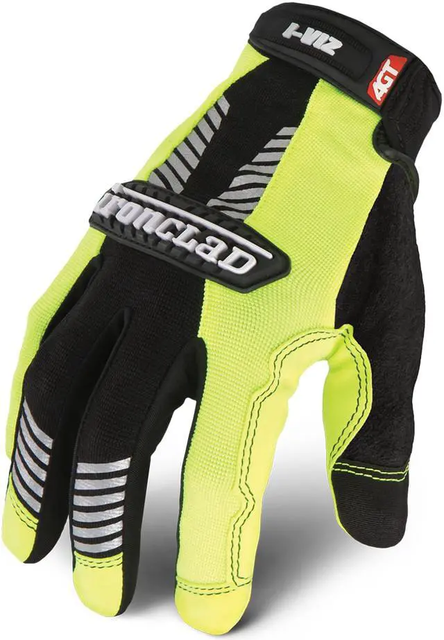 Alt view image 3 of 8 - IRONCLAD PERFORMANCE WEAR IVG2-02-S I-Viz(R) Hi-Vis Mechanics Gloves, Synthetic