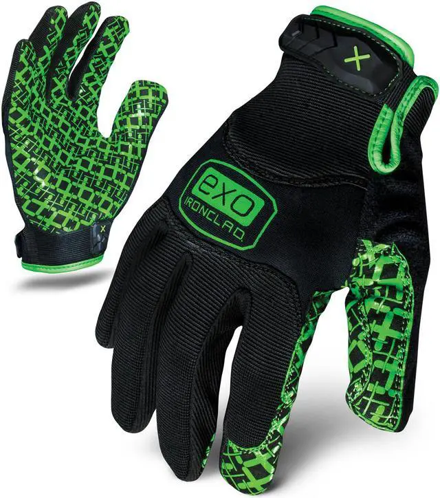 Alt view image 2 of 3 - IRONCLAD EXO-MGG-06-XXL 2XL Black TPR Puller Cuff Grip Gloves