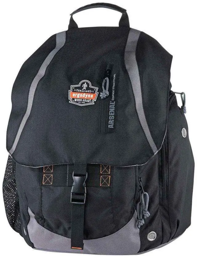 Alt view image 6 of 9 - Ergodyne 13043 Arsenal 5143 General Duty Gear Backpack - 8 x 15 x 19 - Black