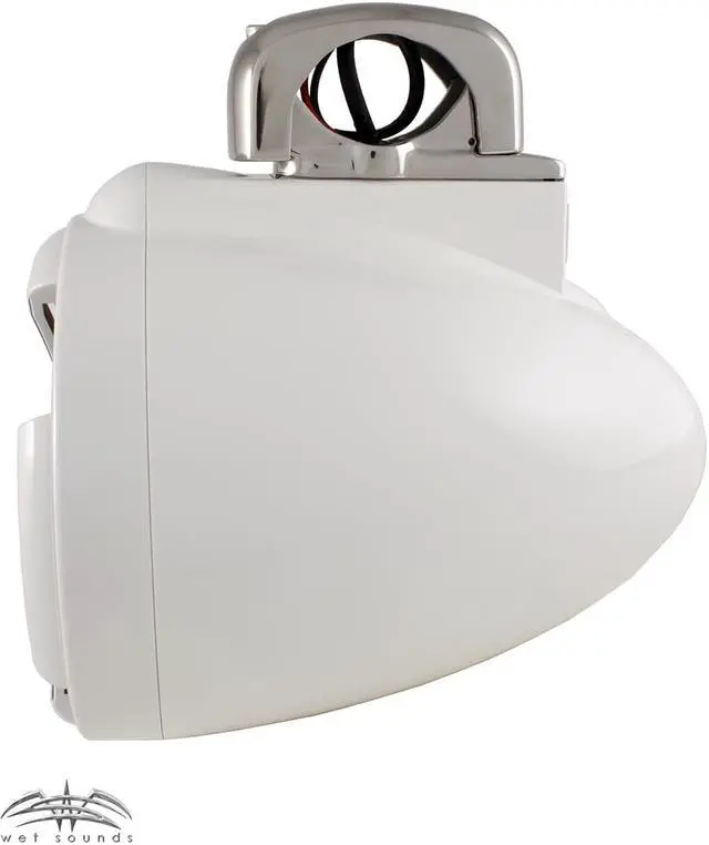 Alt view image 4 of 4 - Wet Sounds REV8W-FMINI 8" White Tower Speakers with Stainless Steel Fixed Mini Clamps & SYN-DX2.3 1200 Watt Amplifier