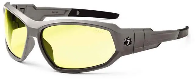 Alt view image 3 of 9 - Ergodyne 56133 Skullerz Loki Safety Glass/Goggle, Matte Gray Frame/Smoke Lns, Af,Nylon/Polycarb