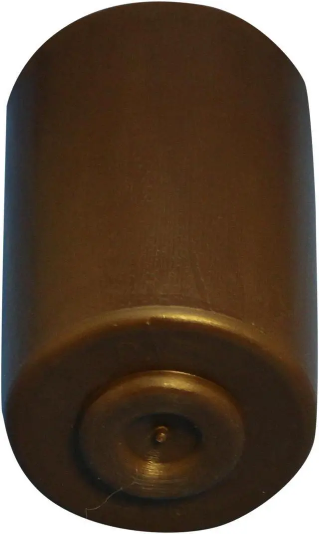 Alt view image 2 of 2 - Brown Plastic Furniture Leg 3" Tall, 2" Diameter, 5/8" Hanger Bolt Set of 4