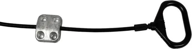 Alt view image 2 of 3 - D Pull handle with Cable with 3.25" Exposed Wire and 3mm Barrel, Metal Mounting Bracket along with 41" total length with an Assist Spring S-Tip